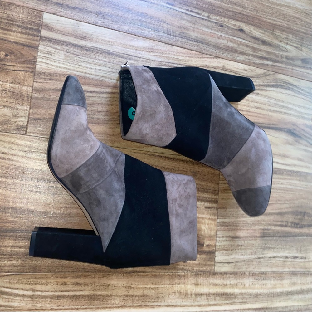 Grigiarancio Leather Patchwork Booties - image 8